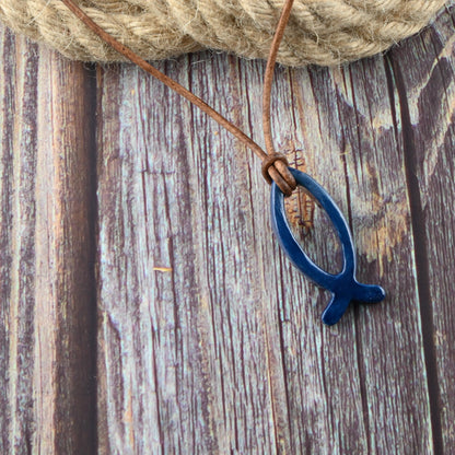 Out to Sea Ichthys Necklace – Handcrafted Faith-Inspired Jewelry