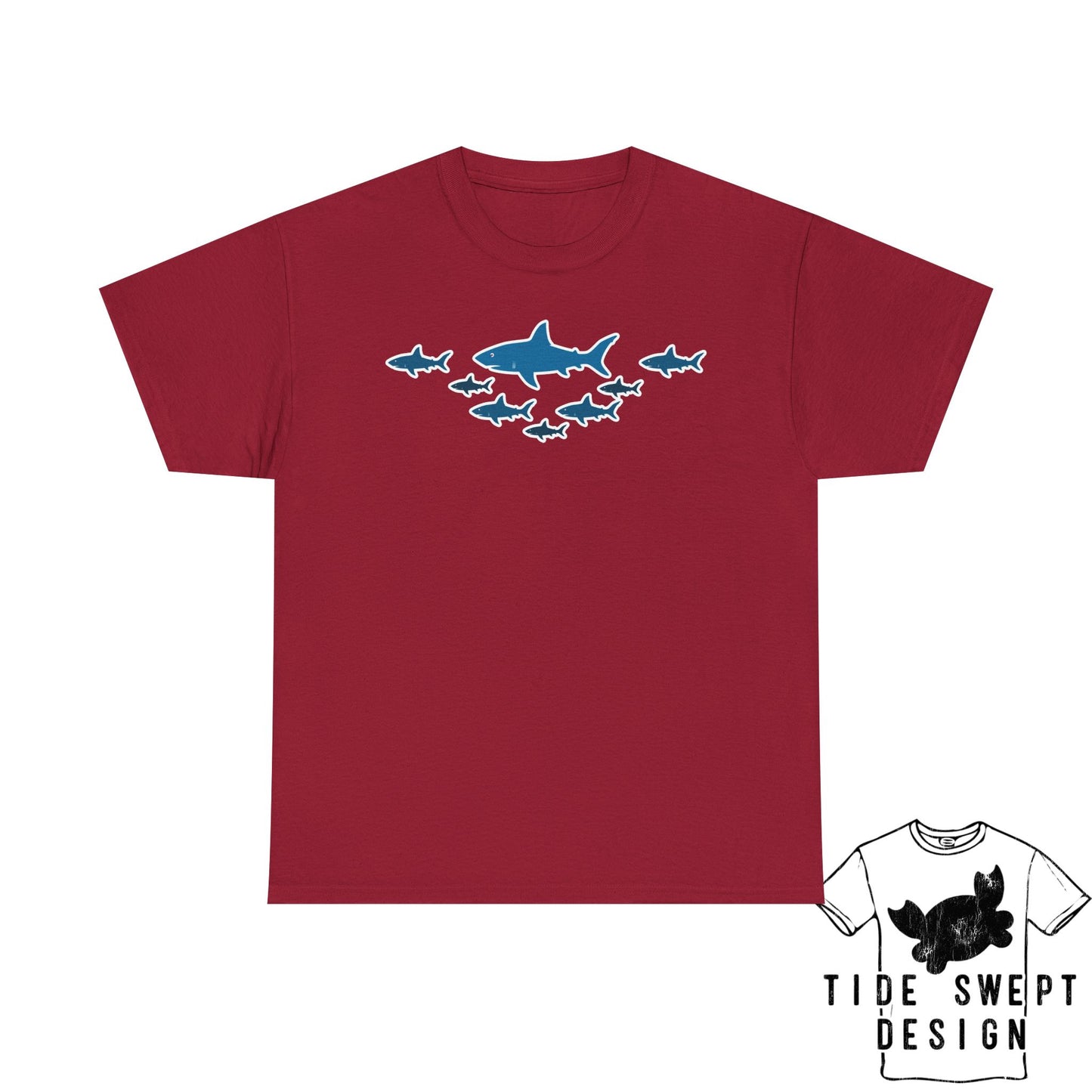 School of  Sharks T-Shirt, Ocean Lover Shark Shirt