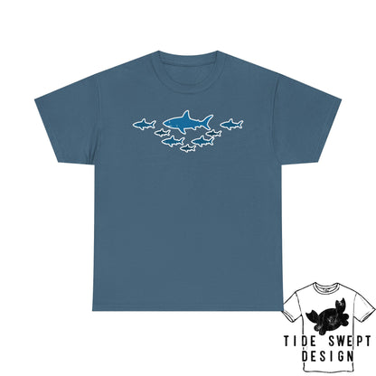 School of  Sharks T-Shirt, Ocean Lover Shark Shirt