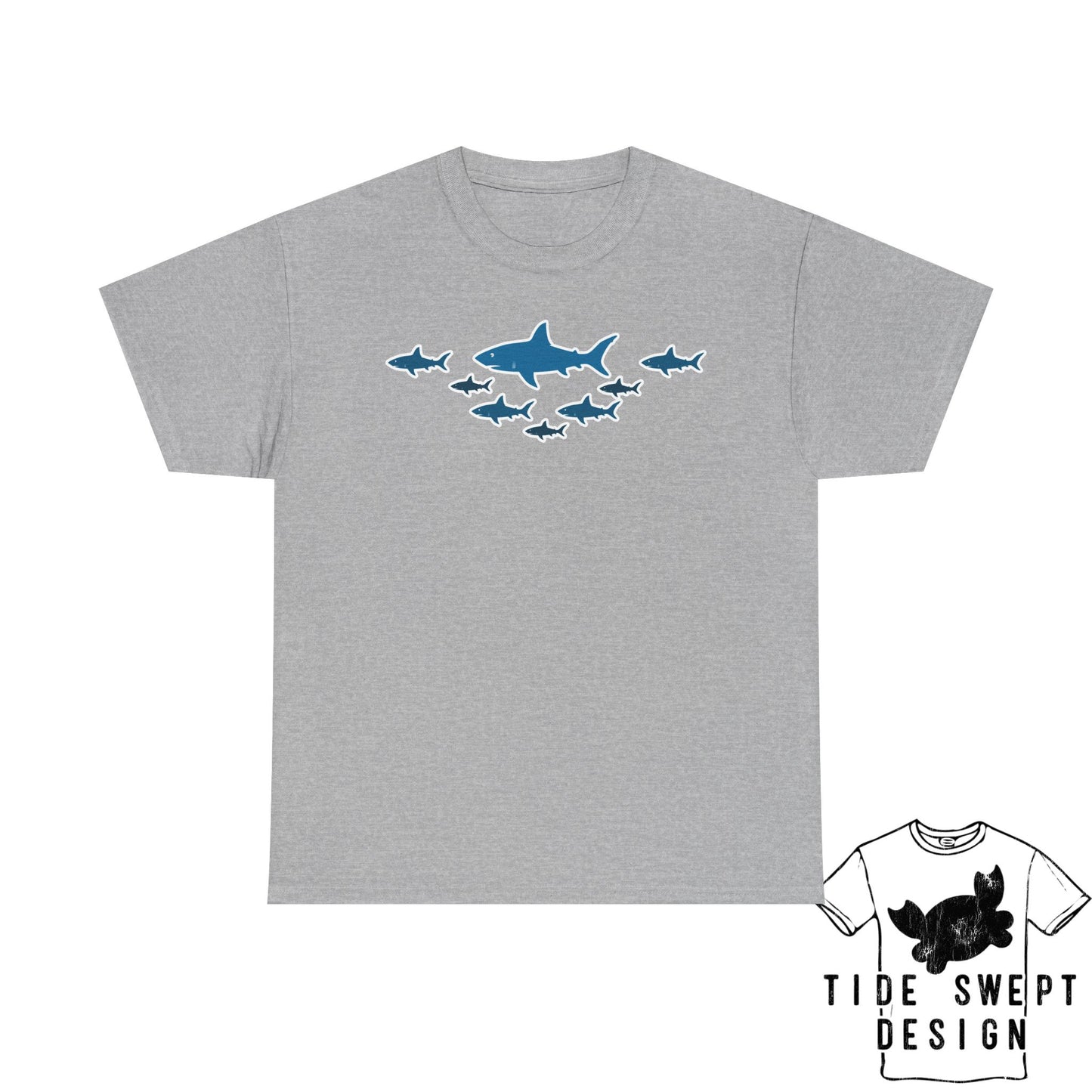 School of  Sharks T-Shirt, Ocean Lover Shark Shirt
