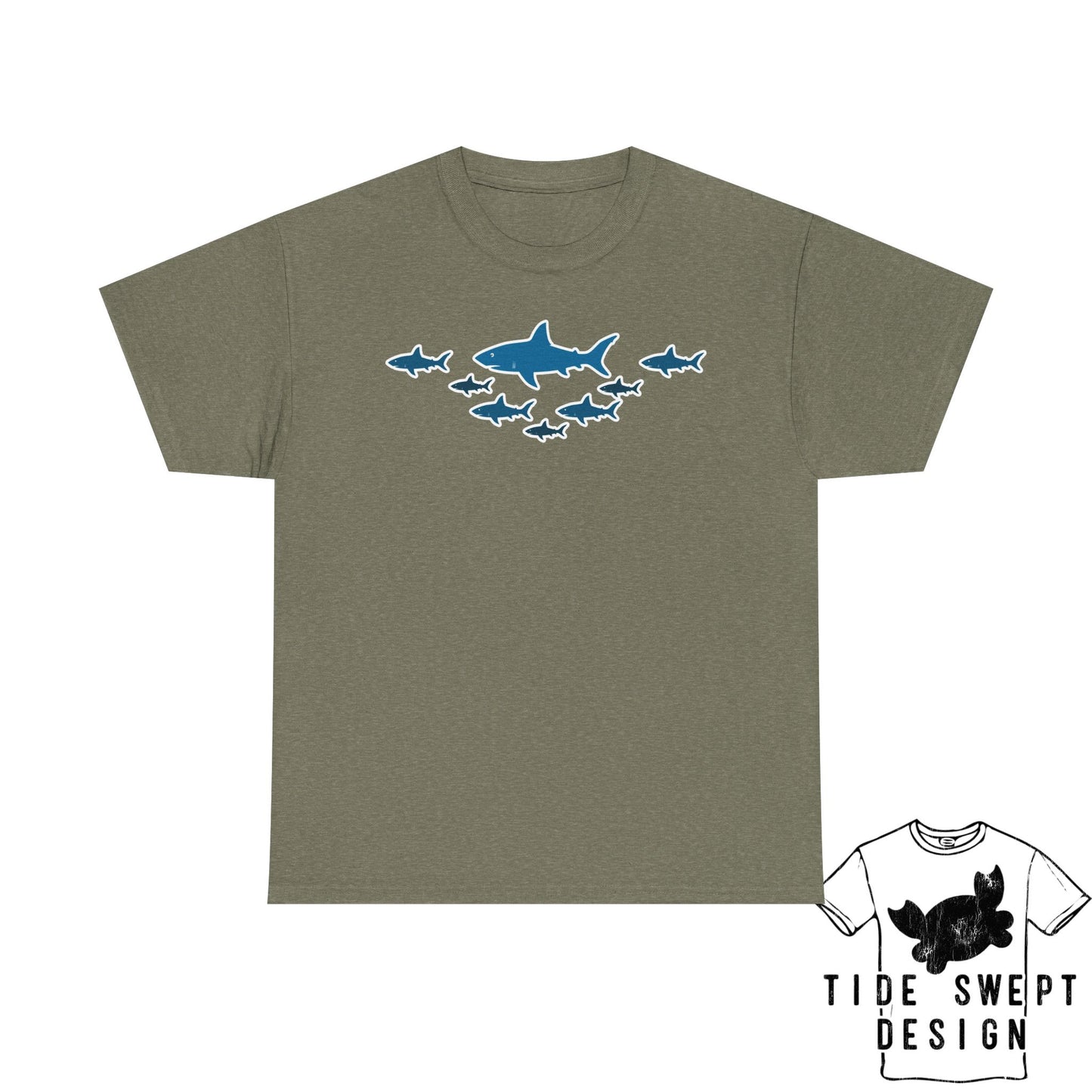 School of  Sharks T-Shirt, Ocean Lover Shark Shirt