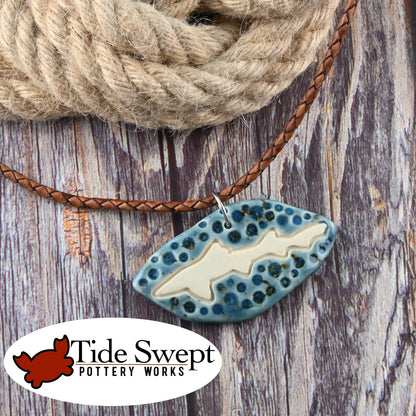Leopard Shark Ceramic Necklace – Handmade Surf-Inspired Jewelry